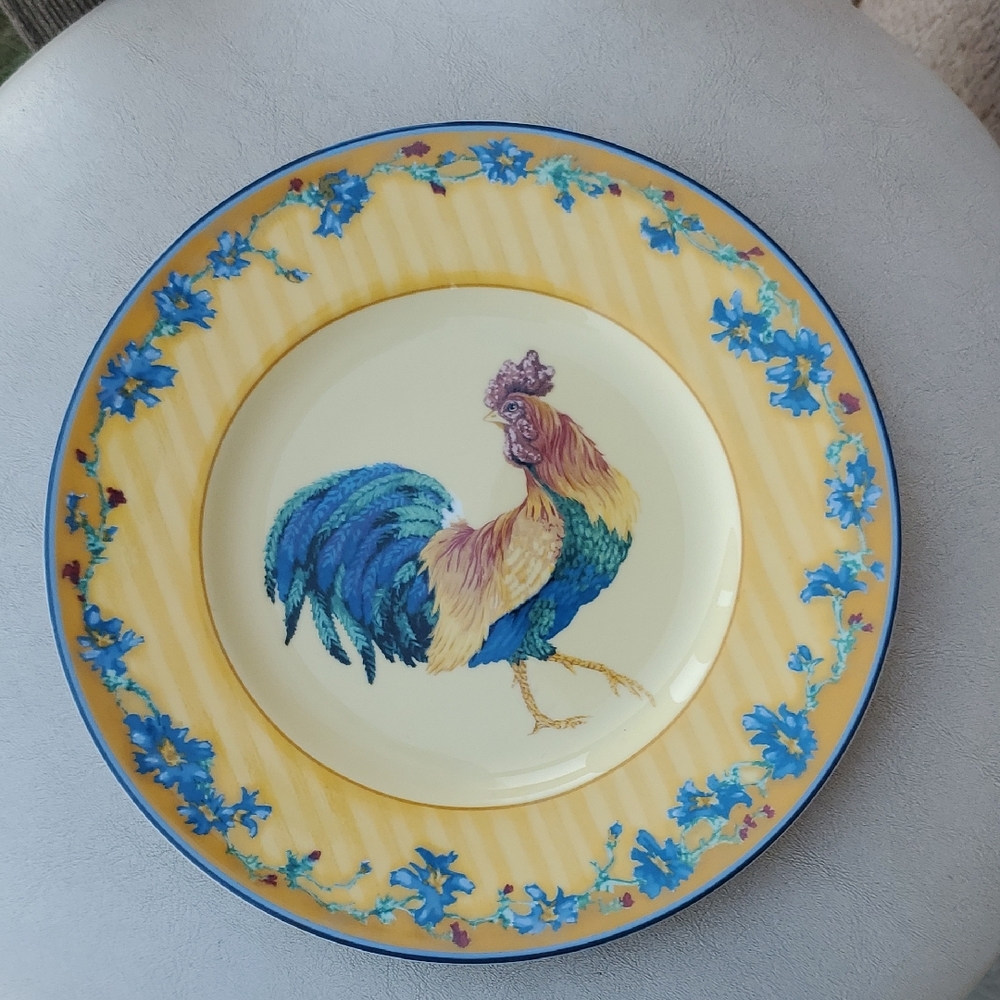 Fitz & Floyd Coq du Village Rooster Plate – 1999, 10”